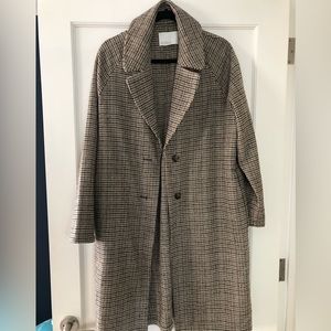 Oak + Fort houndstooth overcoat